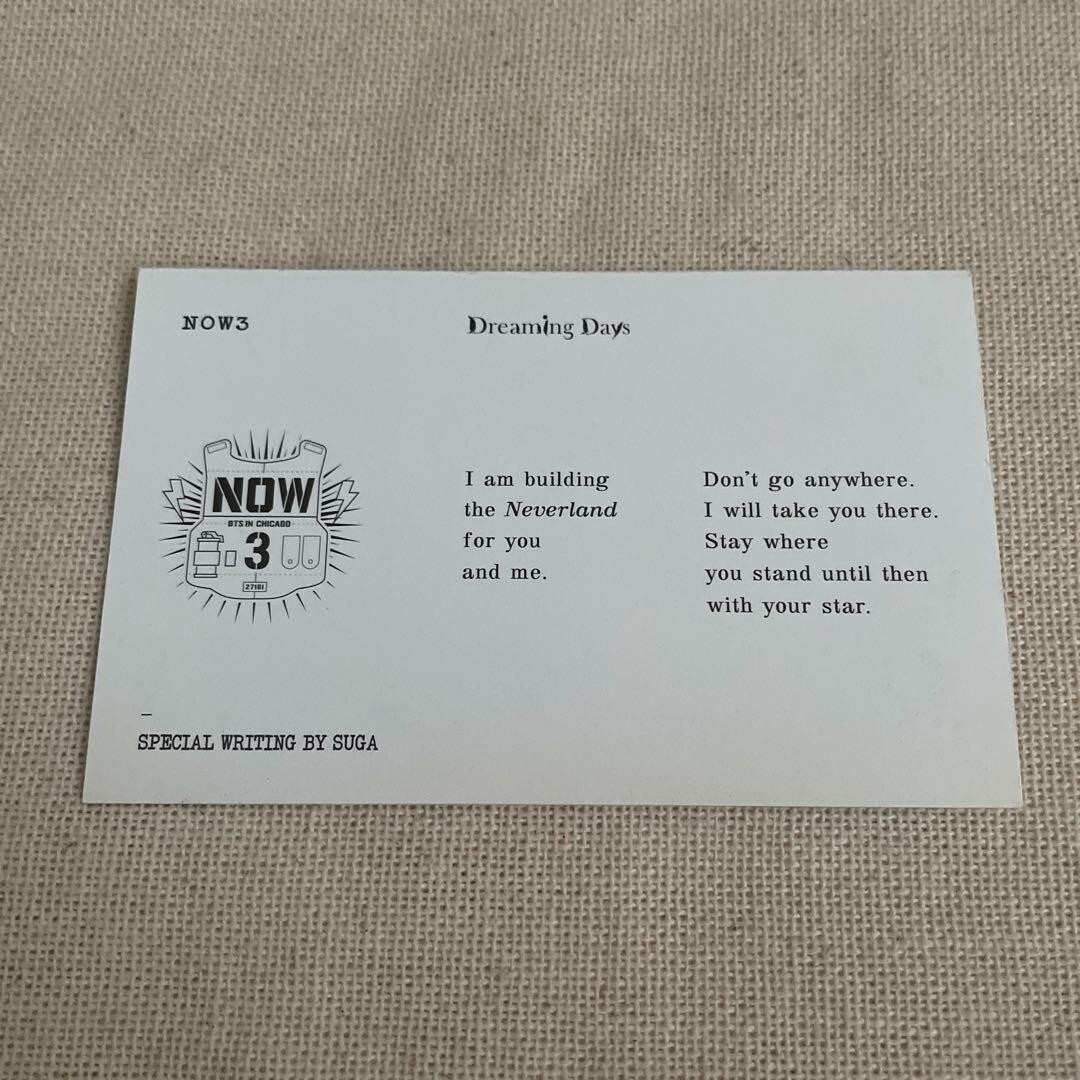 BTS NOW3 ジョングク ジミン トレカ BTS Now 3 CHICAGO Dreaming JUNGKOOK JIMIN official photocard