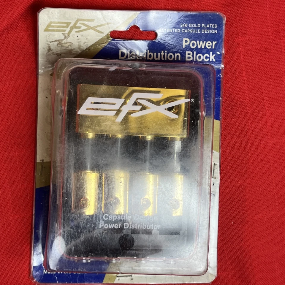 SCOSCHE EFX 24k plated pdf4 4-8g FUSE DISTRIBUTION AMPLIFIER BLOCK CAR AUDIO NEW - Image 2 of 4