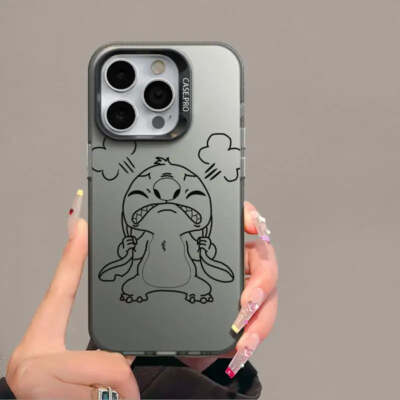 Stitch Ohana Phone Case for Apple iPhone-Matte Lens Protect Plating Phone  Cover