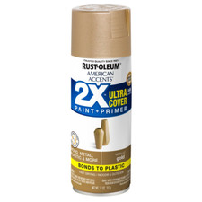 All Srfaces 2X Ultra Cover Metallic Gold Spray Paint Primer Reflective Look 12Oz