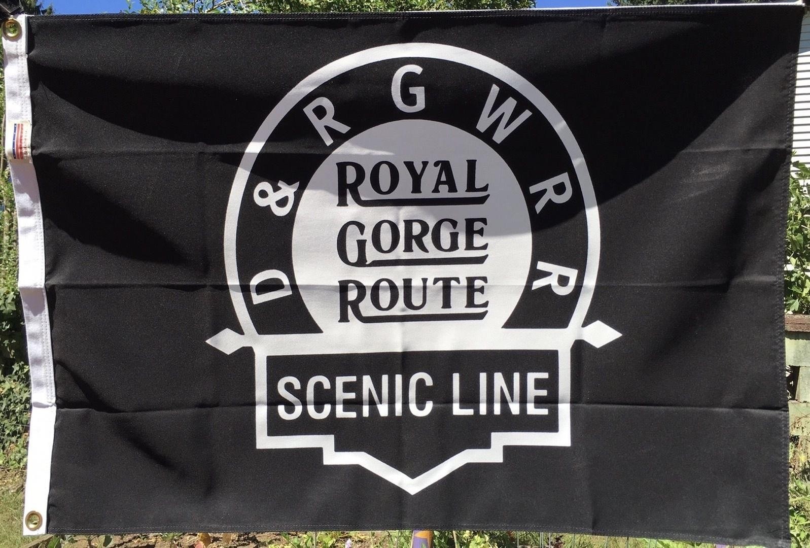 Vintage DRGW Rio Grande Royal Gorge Route Railroad Rail Flag 2’x3’ Made ...