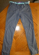 NWT Girls 10 OLD NAVY Boyfriend Skinny Gray Pants w/ Belt NEW