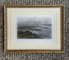 Sydney Harbor Engraving For Australia Illustrated c 1874 J. J. Crew / J. Carr