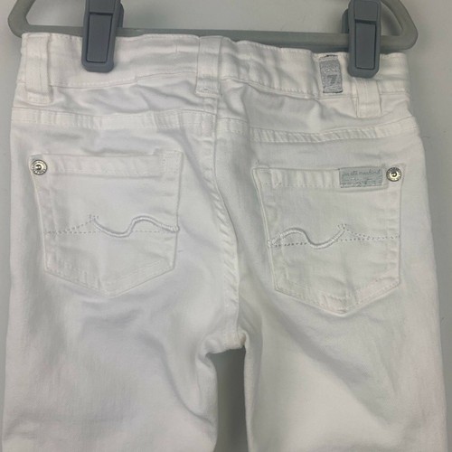 EUC 7 For All Mankind Little Girl's White Skinny Jeans Sz5 - Picture 2 of 9