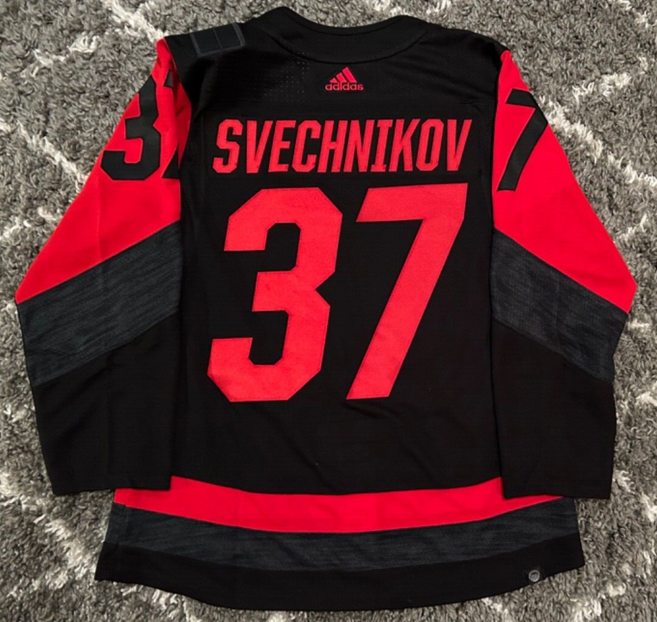 SVECHNIKOV adidas CAROLINA HURRICANES 2023 Stadium Series Jersey hockey