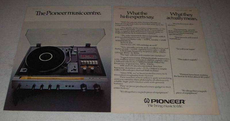 1977 Pioneer M-6500 Music Centre Ad - Hi-fi Experts | eBay
