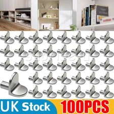100X SHELF SUPPORTS Brackets Pin 5mm Plug In Kitchen Cabinet Cupboard