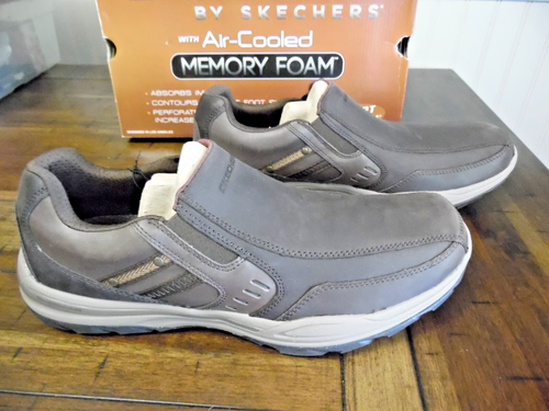 Skechers Skech Air Elment - Brencen Mens Slip On Dark Brown Size 12 65000 - Picture 4 of 14
