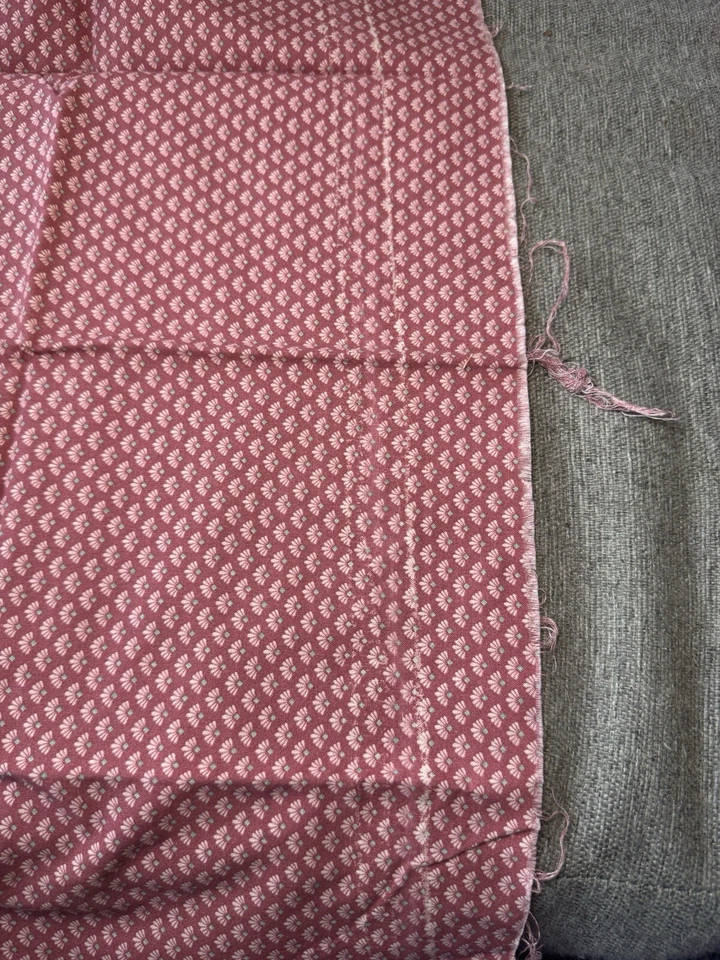 Colcha de algodão rosa malva vintage década de 1990 Spring Industries ventilador flor 14”x 44” VER DECR - Imagem 4 de 4