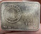 Vintage Banco Minero Del Peru No. A Plata Pura 1oz 999 FINE Silver bar C3929