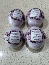 Smith  Vandiver Naturals Lavender  White Tea Bath Bombs 2.8 Each Set Of 4 New