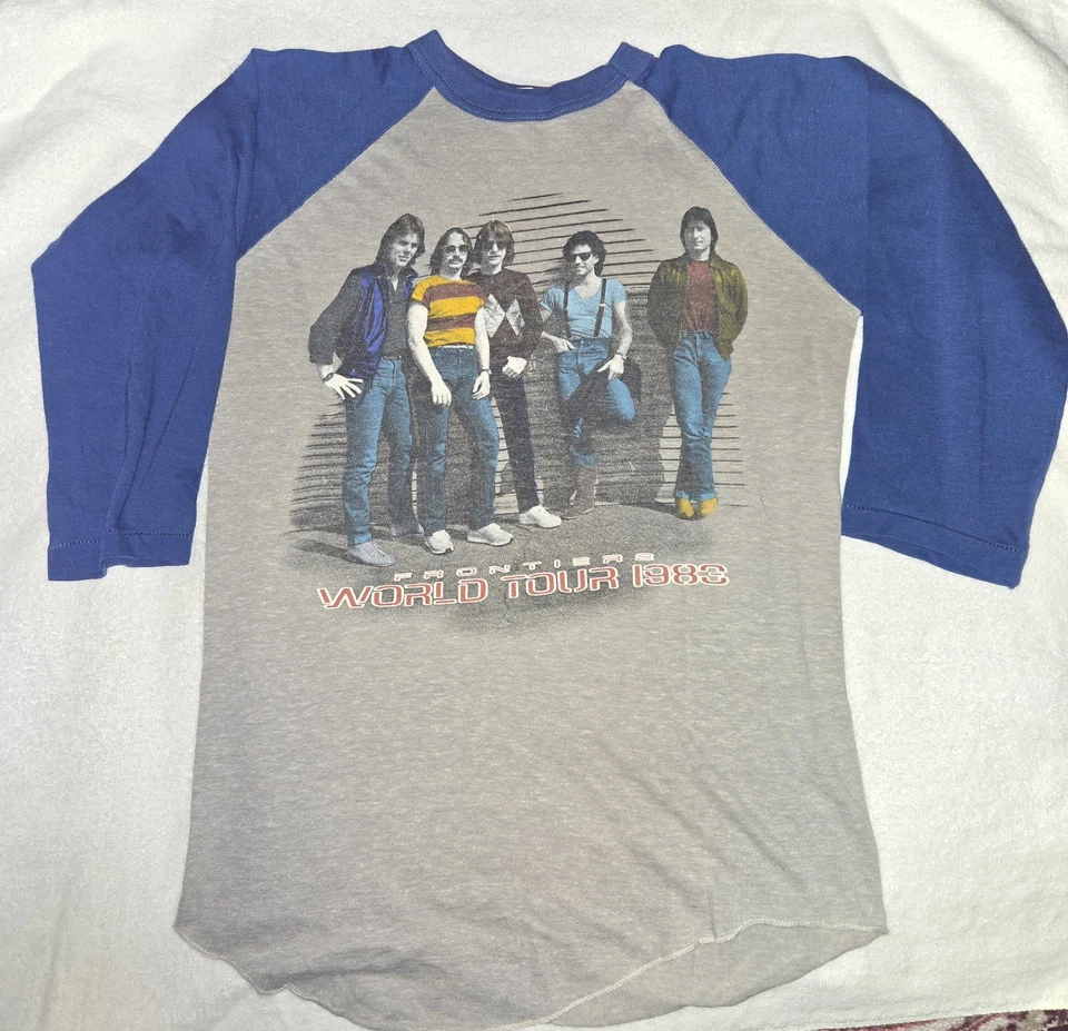 Camiseta de Concierto Journey Frontiers World Tour 1983 Original DE COLECCIÓN X-pequeña De Colección Foto 3 de 4