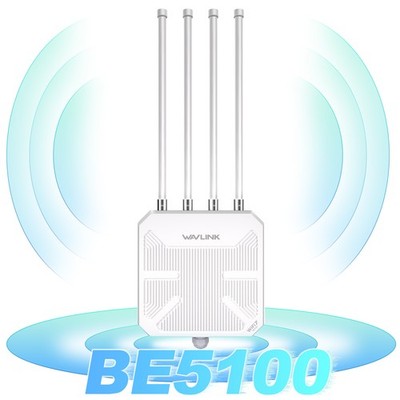 BE5100 Wi-Fi 7 Range Extender Dual Band WiFi 6 AX3000 AX1800 Outdoor Repeater