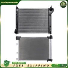 Aluminium Radiator & A/C Condenser Cooling Kit For 2013-2018 Nissan Sentra 1.8L