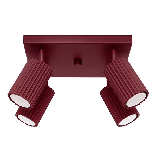 Deckenstrahler Aluminium Burgund Schwenkbar BüRo GU10 B:25 Cm Deckenleuchte Flur-image
