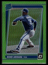 2021 Donruss Optic Kohei Arihara Lime Green #70 Rookie Texas Rangers
