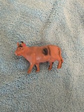 Vintage Viscoloid Celluloid Miniature Cow Marked Made in USA