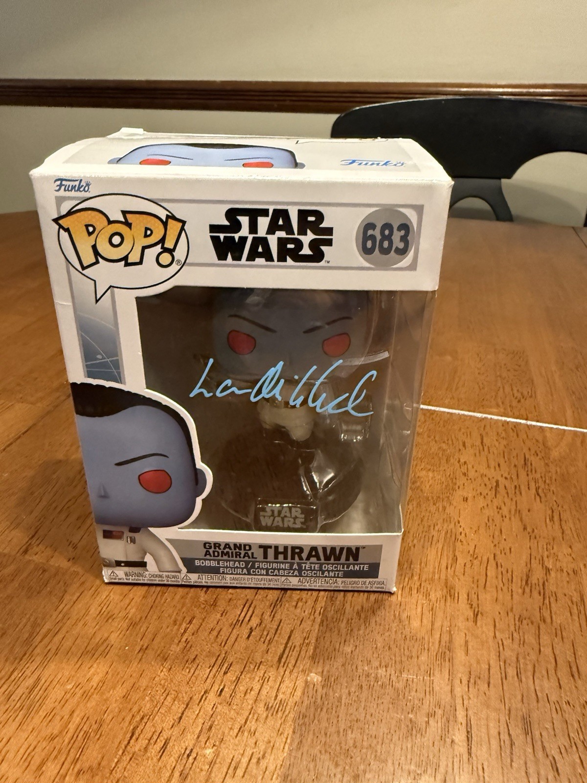 Lars Mikkelsen Actor Signed #683 Star Wars GA Thrawn FUNKO POP Vinyl JSA COA
