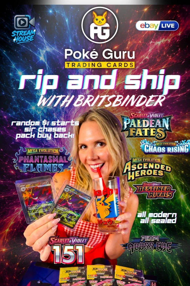 Ten Pack Buy Back! Ascended Heros and More! PokeGuru Hosted by BritsBinder