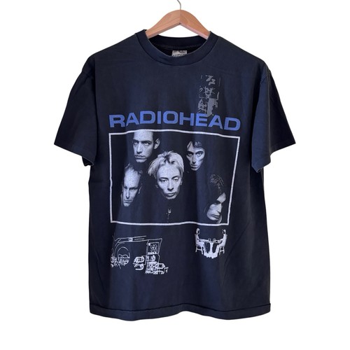 Vintage Radiohead The Bends AOP 90s Band Tour Concert Size L T-Shirt REPRINT