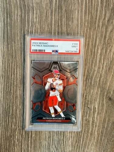 PATRICK MAHOMES  2024 PANINI MOSAIC  #106 CHIEFS QB PSA 9 MINT