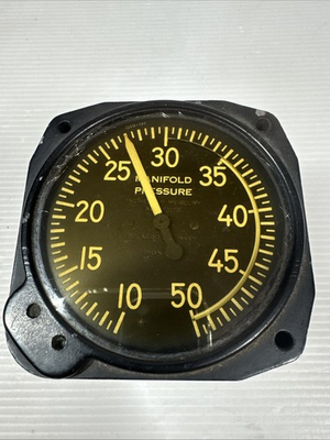 #ad #ad Pioneer Bendix 1925 1M A1 1943 WWII US NAVY Aircraft Manifold Pressure Gauge $77.00