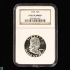 1954 Franklin Half Dollar Proof NGC PF 65 CAMEO - WHITE