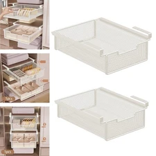 Under Shelf Storage Basket Hanging Basket for Closet Cabinet Room Essentials
