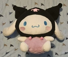 Round 1 Exclusive Sanrio 11.8in Cinnamoroll in Kuromi Custume Plushie NWT