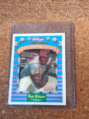 1991 Baseball Sportflics Kelloggs Corn Flakes Baseball Greats # 5 Bob Gibson