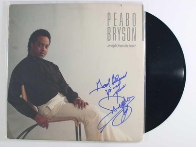 Peabo Bryson Signed Autographed ''Straight From the Heart'' Vintage Record Album