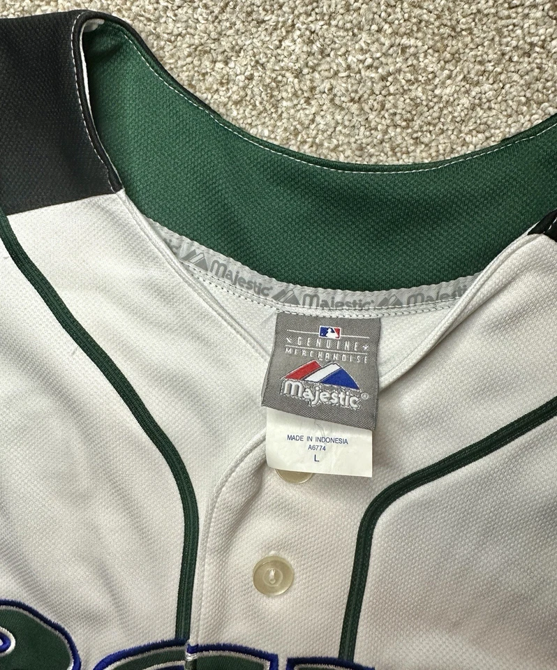 Vintage Tampa Bay Devil Rays Majestic Gomes Jersey L White MLB Baseball Rare - Image 4 of 4