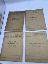 Manuali tecnici US Army 1951: lotto di 4 set radio ricevitore alimentatori