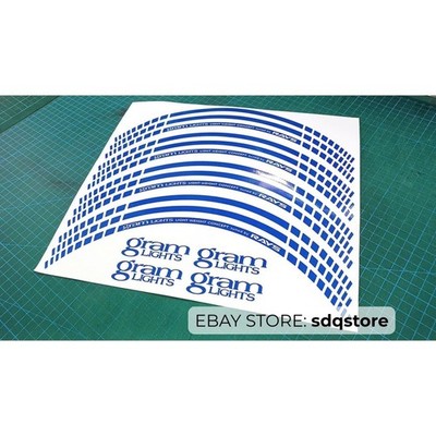 VOLK RACING GRAM LIGHTS High Quality Replacement Decals Stickers Logo with Linin