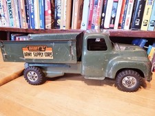 VINTAGE 1950's BUDDY L PRESSED STEEL ARMY SUPPLY CORPS TRANSPORT TRUCK