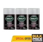 Brut Musk Deodorant Stick Classic Signature Scent 48H Protection XXL 75ml 3-Pack