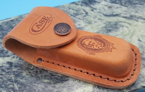 Case Medium Job Leather Knife Sheath For Folding Pocket Knives to 4 1/2" FS