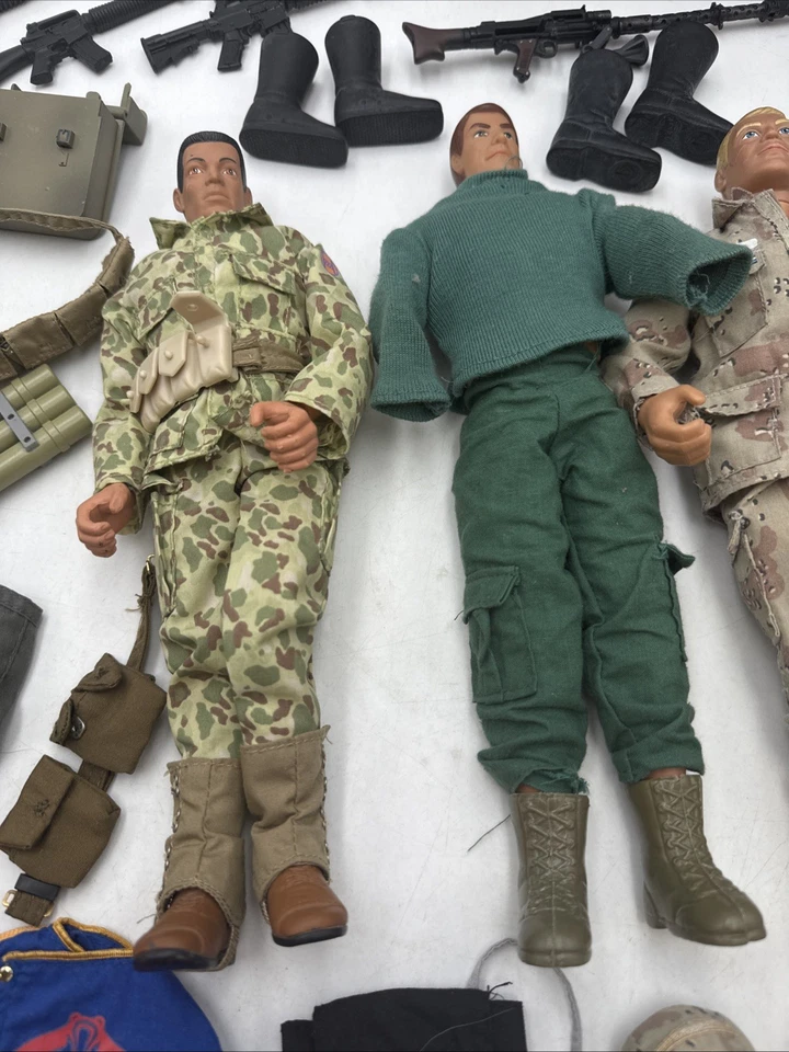 Lote años 90 G.I. Joe 12" Figuras de Acción Accesorios Batalla Figura Coleccionista Estuche Foto 4 de 4
