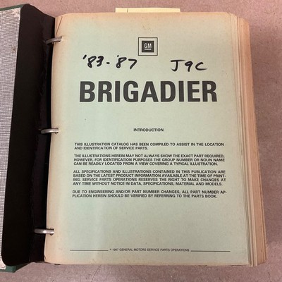 1983-1987 GM GMC Brigadier J9C HD TRUCK PARTS MANUAL BOOK CATALOG LIST GUIDE