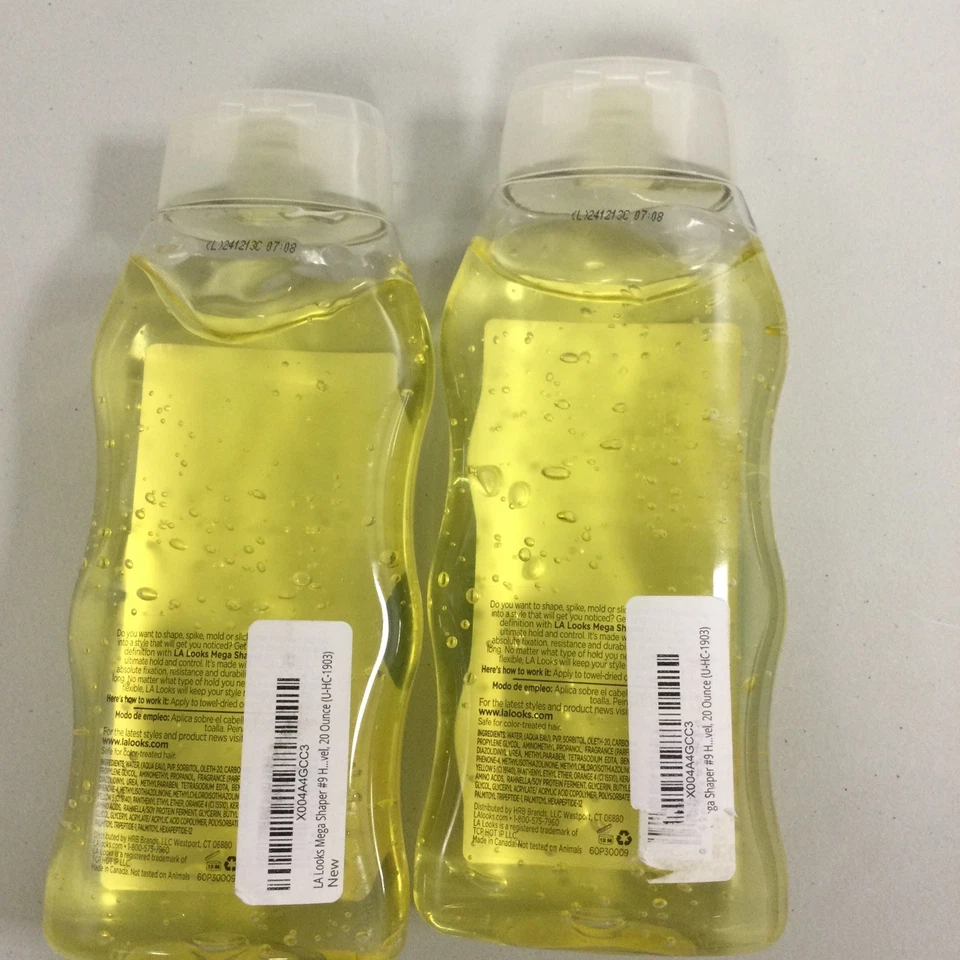 LOTE DE 2 L.A. Looks Mega Shaper Gel para el Cabello - Nivel de retención 9 - Botella exprimidora de 20 OZ Foto 4 de 4