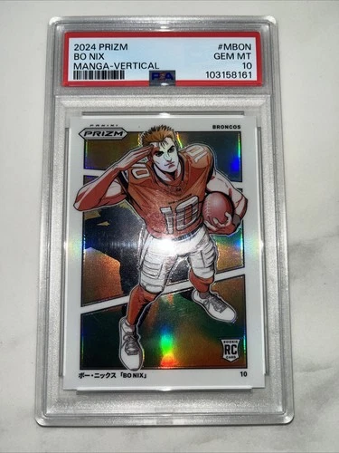 Bo Nix Manga Vertical 2024 Prizim Rookie
