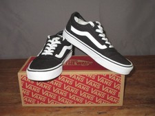 Vans Off The Wall Ward Black White Canvas Skate Shoes Sneakers Women 7 EUC IOB