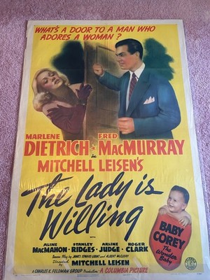 Vintage Movie Poster 1 SH ''The Lady is Willing'' 1942 Marlene Dietrich