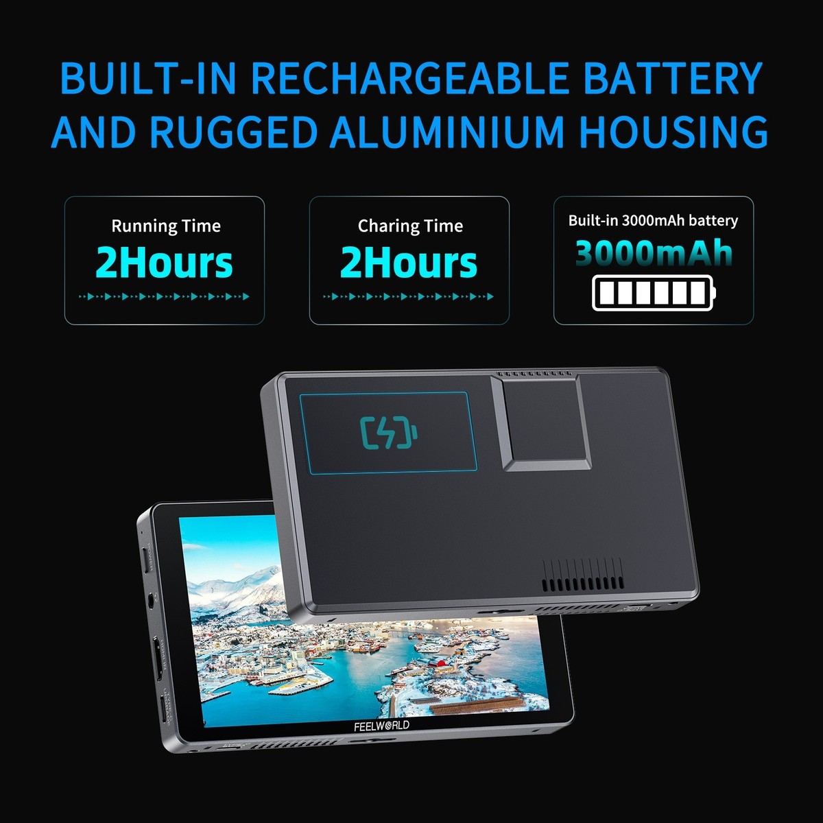 FEELWORLD P6XL 6 Inch Aluminium Built-in Battery DSLR Camera Field 