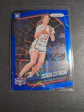 2025 WNBA Prizm #122 Sonia Citron RC Blue Velocity Prizm Washington Mystics