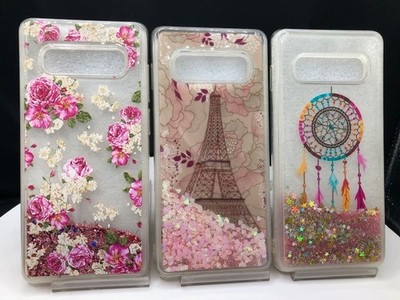Clear Printed Hybrid Case with Quicksand For Samsung Galaxy S10 PLUS S10+ (G975)