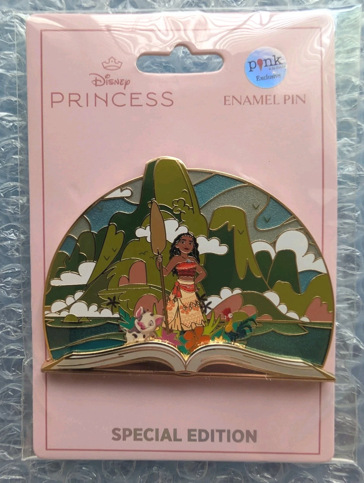 Disney Pin PALM Once Upon a Time Storybook Moana Jumbo LE 300