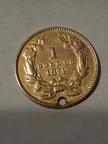 1874 Indian Princess Gold — photo from the most recent tracked eBay sale