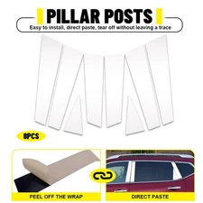 US For Nissan Rogue 2014-2020 Mirror Chrome Pillar Post Window Door Trim Cover B