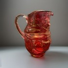 Vintage Cranberry Flash Glass Toby Friar Jug — photo 3